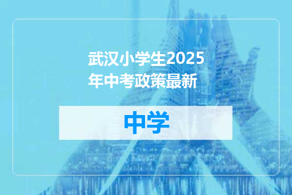 武汉小学生2025年中考政策最新