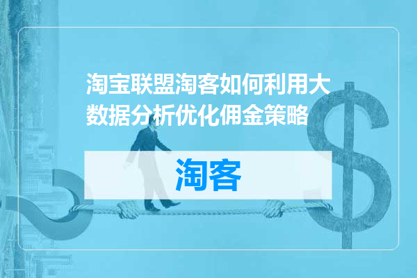 淘宝联盟淘客如何利用大数据分析优化佣金策略