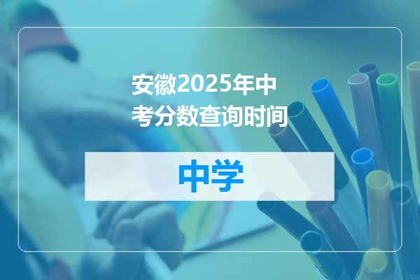 安徽2025年中考分数查询时间