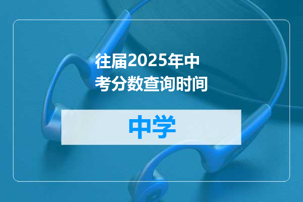 往届2025年中考分数查询时间